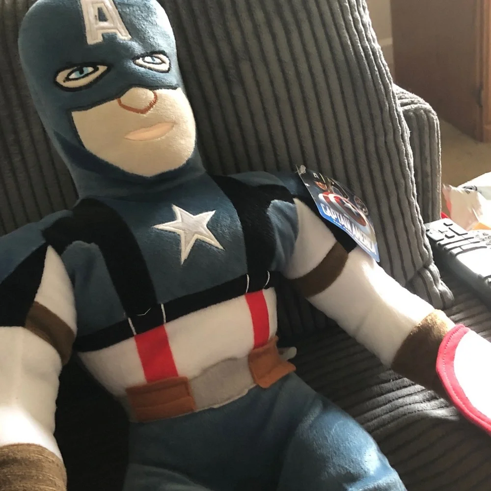 Captain America Plush Kids Costume - Blue and Red